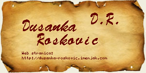 Dušanka Rošković vizit kartica